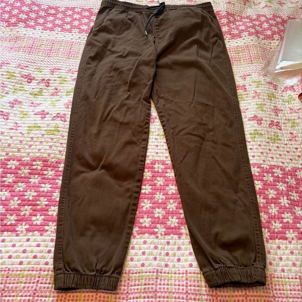 Arsenic Brown Joggers-Drawstring-Size Large-2Front Pockets/2Back Pockets - Picture 2 of 10